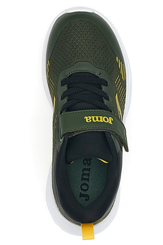 Sneakers verde militare con dettagli gialli Joma JHEOSW2523V