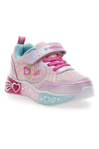 Sneakers rosa con luci e dettagli glitter M-Kids MG25104