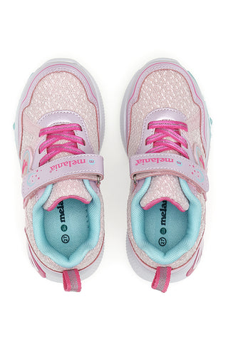 Sneakers rosa con luci e dettagli glitter M-Kids MG25104