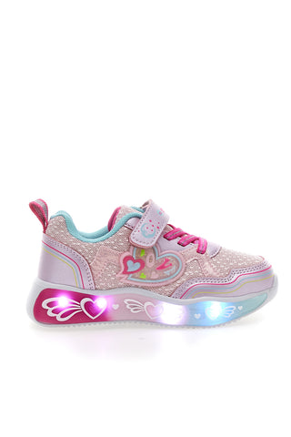Sneakers rosa con luci e dettagli glitter M-Kids MG25104