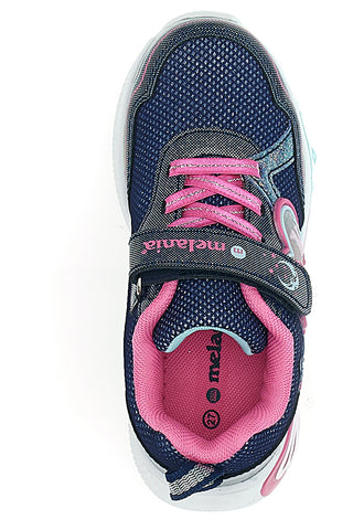 M-Kids MG25104 Blaue Sneaker mit LED-Lichtern und Glitzerdetails