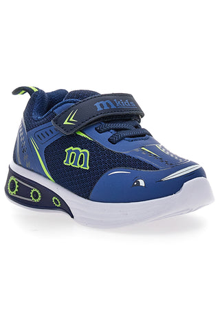 Sneakers blu con luci a LED e dettagli grafici M-Kids MG251551