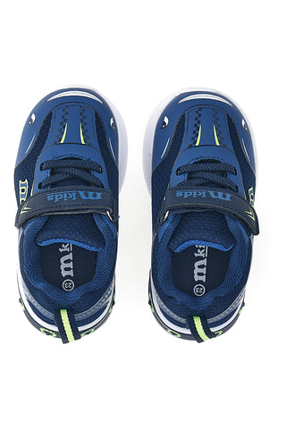 Blaue Sneakers mit LED-Leuchten und grafischen Details M-Kids MG251551