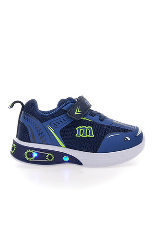 Sneakers blu con luci a LED e dettagli grafici M-Kids MG251551
