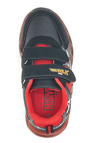 Sneakers nere e rosse con luci Spiderman R1310616S