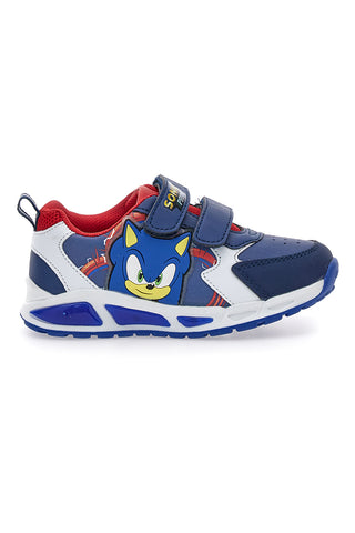 Blaue Schuhe mit Lichtern und Sonic-Aufdruck N9610051S20