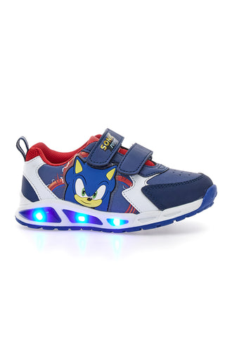 Blaue Schuhe mit Lichtern und Sonic-Aufdruck N9610051S20