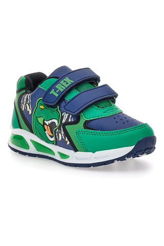 Grüne Schuhe mit Lichtern und Dinosaurier-Print Dinosaur S8020167S