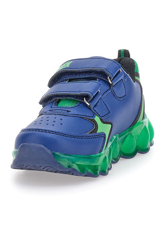 Blaue und grüne Sneakers mit Lichtern Dinosaurier S8020195S