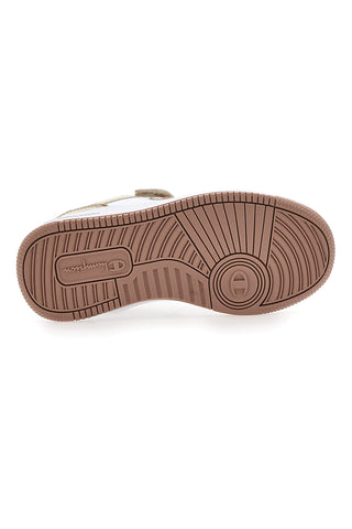 Champion – Sneaker „RD18 2.0 Low G PS“ in Beige und Weiß mit Klettverschluss