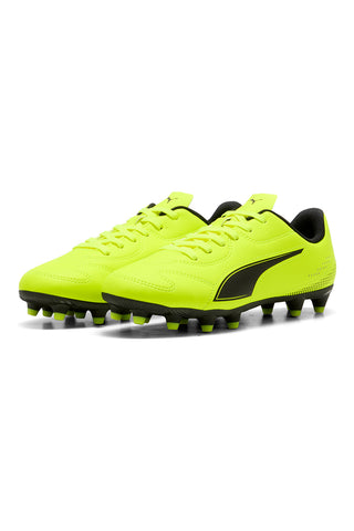 Gelbe Fußballschuhe mit synthetischem Obermaterial Puma Vitoria II FG/AG Jr