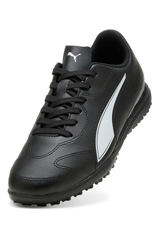 Schwarze Fußballschuhe mit Puma Vitoria II TT Turf-Sohle für Kinder