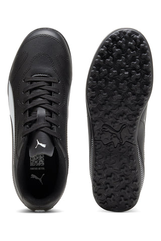 Schwarze Fußballschuhe mit Puma Vitoria II TT Turf-Sohle für Kinder