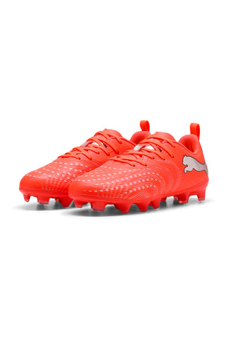 Rote Fußballschuhe mit technischen Details Puma Future 9 Play Jr
