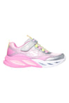 Sneakers argento e rosa con luci e tomaia glitter Skechers Cosmic Glow