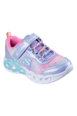 Sneakers lavanda con luci e charms Skechers Infinite Heart Lights Heart Jewels
