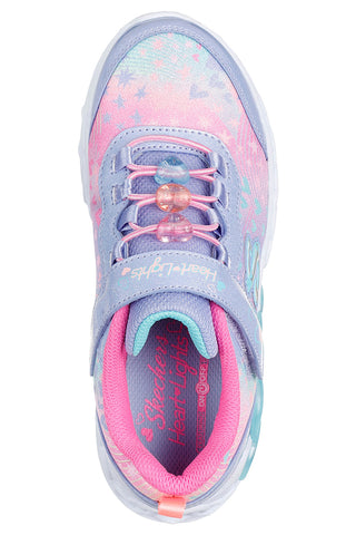 Sneakers lavanda con luci e charms Skechers Infinite Heart Lights Heart Jewels