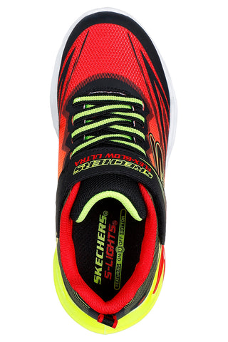 Sneakers rosse con luci chiusura a strappo Skechers Flex-Glow Ultra