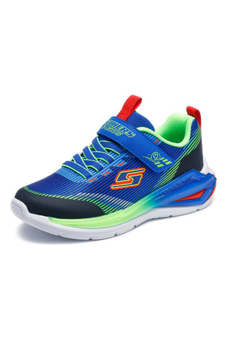 Sneakers blu multicolore con luci e chiusura a strappo Skechers Tri-namics 2.0