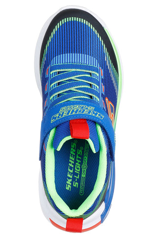 Sneakers blu multicolore con luci e chiusura a strappo Skechers Tri-namics 2.0