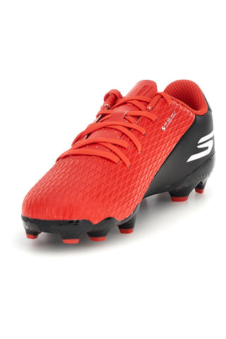 Rote Fußballschuhe mit Schnürsenkeln und Multi-Terrain-Sohle Skechers SKX_2 JR Youth MG