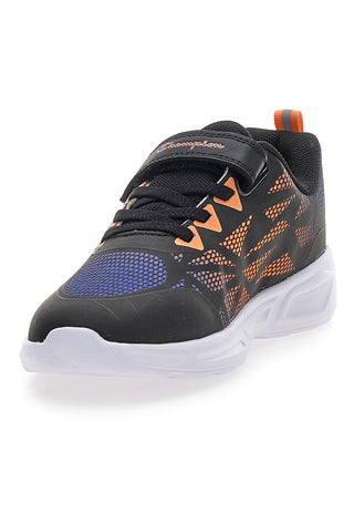 Schwarze Turnschuhe mit Beleuchtung und Riemen Champion Wave Tri B PS