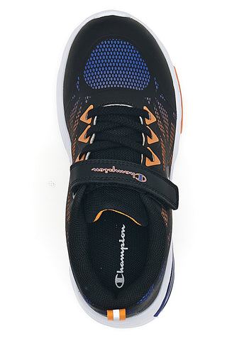 Schwarze Turnschuhe mit Beleuchtung und Riemen Champion Wave Tri B PS