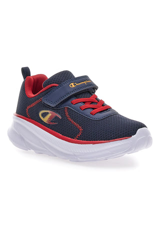 Blaue und rote Turnschuhe mit Riemen Champion HRO J B PS Low