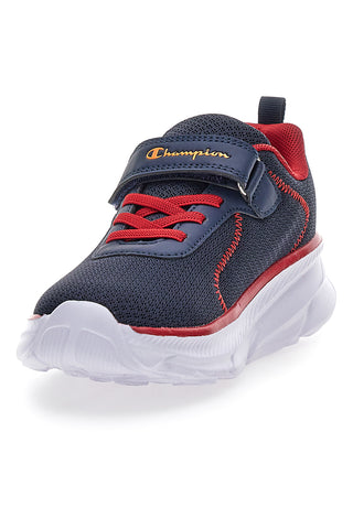 Blaue und rote Turnschuhe mit Riemen Champion HRO J B PS Low