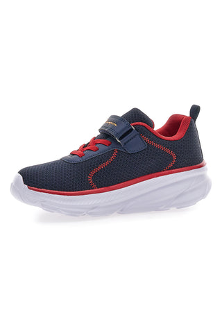 Sneakers blu e rosse con strappo Champion HRO J B PS Low