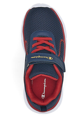 Blaue und rote Turnschuhe mit Riemen Champion HRO J B PS Low