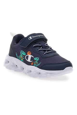 Blaue Turnschuhe mit Lichtern Champion Funfair Print U PS