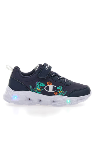 Blaue Turnschuhe mit Lichtern Champion Funfair Print U PS