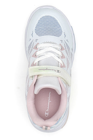 Weiße und rosa Turnschuhe mit Lichtern Champion Wave Tri G PS