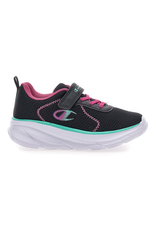Schwarze Turnschuhe mit fuchsiafarbenen Details Champion Hro J G Ps