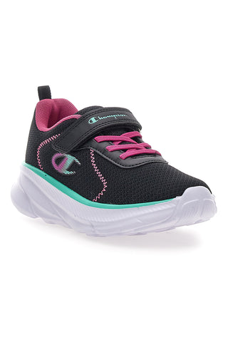 Schwarze Turnschuhe mit fuchsiafarbenen Details Champion Hro J G Ps