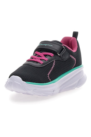 Schwarze Turnschuhe mit fuchsiafarbenen Details Champion Hro J G Ps