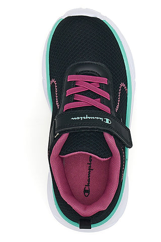 Schwarze Turnschuhe mit fuchsiafarbenen Details Champion Hro J G Ps