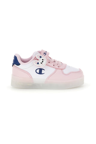 Scarpe bianche rosa con luci Champion GLW G TD