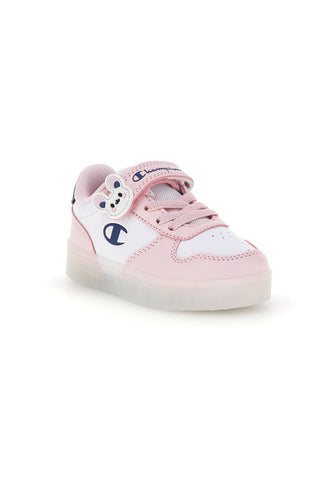 Scarpe bianche rosa con luci Champion GLW G TD