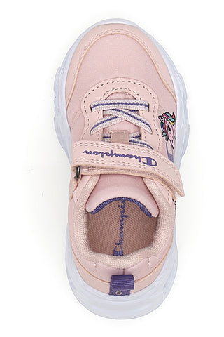 Sneakers rosa con luci chiusura a strappo Champion Funfair Print U TD Low Cut