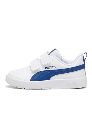 Blaue und weiße Turnschuhe mit Riemen Puma Courtflex V3 V Ps