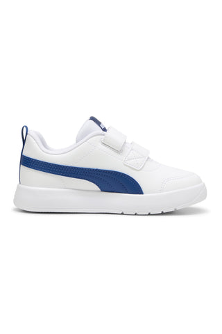 Blaue und weiße Turnschuhe mit Riemen Puma Courtflex V3 V Ps