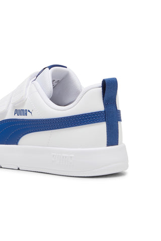 Blaue und weiße Turnschuhe mit Riemen Puma Courtflex V3 V Ps