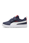 Puma Courtflex V3 V PS Blau und Weiß Turnschuhe