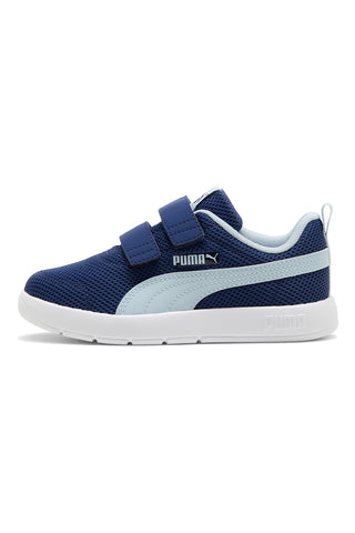 Hellblaue Turnschuhe mit herausnehmbarer Einlegesohle Puma Courtflex V3 Mesh PS