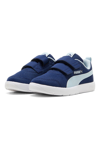 Hellblaue Turnschuhe mit herausnehmbarer Einlegesohle Puma Courtflex V3 Mesh PS