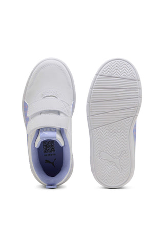 Weiße Pull-on Schuhe Puma Courtflex V3 Dotty V PS