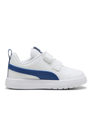 Scarpe bianche blu con chiusura a strappo Puma Courtflex V3 V Inf