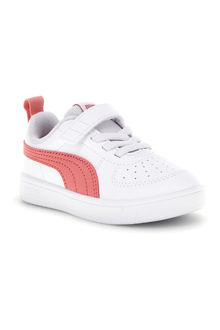 Koralle weiße Schuhe mit Klettverschluss und elastischen Schnürsenkeln Puma Rickie AC+ Inf